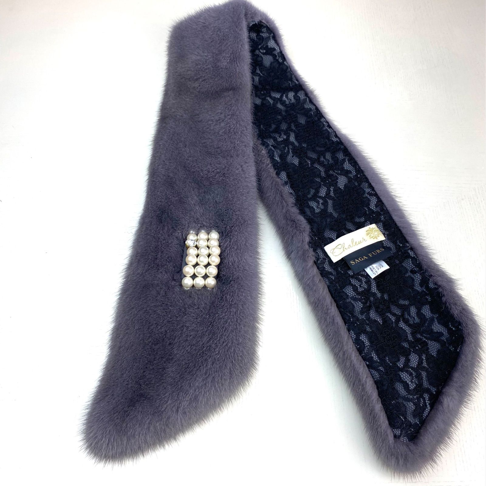ラグジュアリー！！*SAGA MINK* クリスタル輝く✨ミンク マフラー 日本