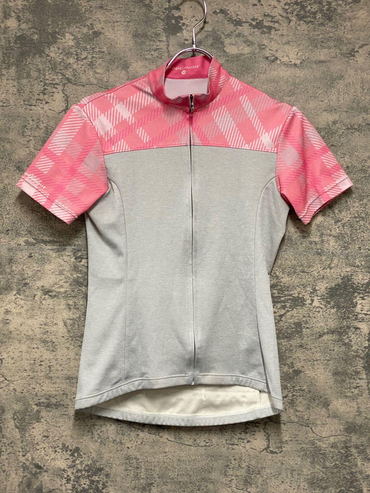 JS688 カペルミュール KAPELMUUR 半袖 サイクルジャージ グレー ピンク