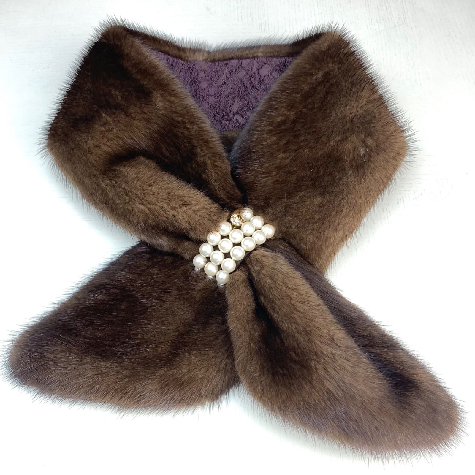 ラグジュアリー！！*SAGA MINK* クリスタル輝く✨ミンク マフラー 日本