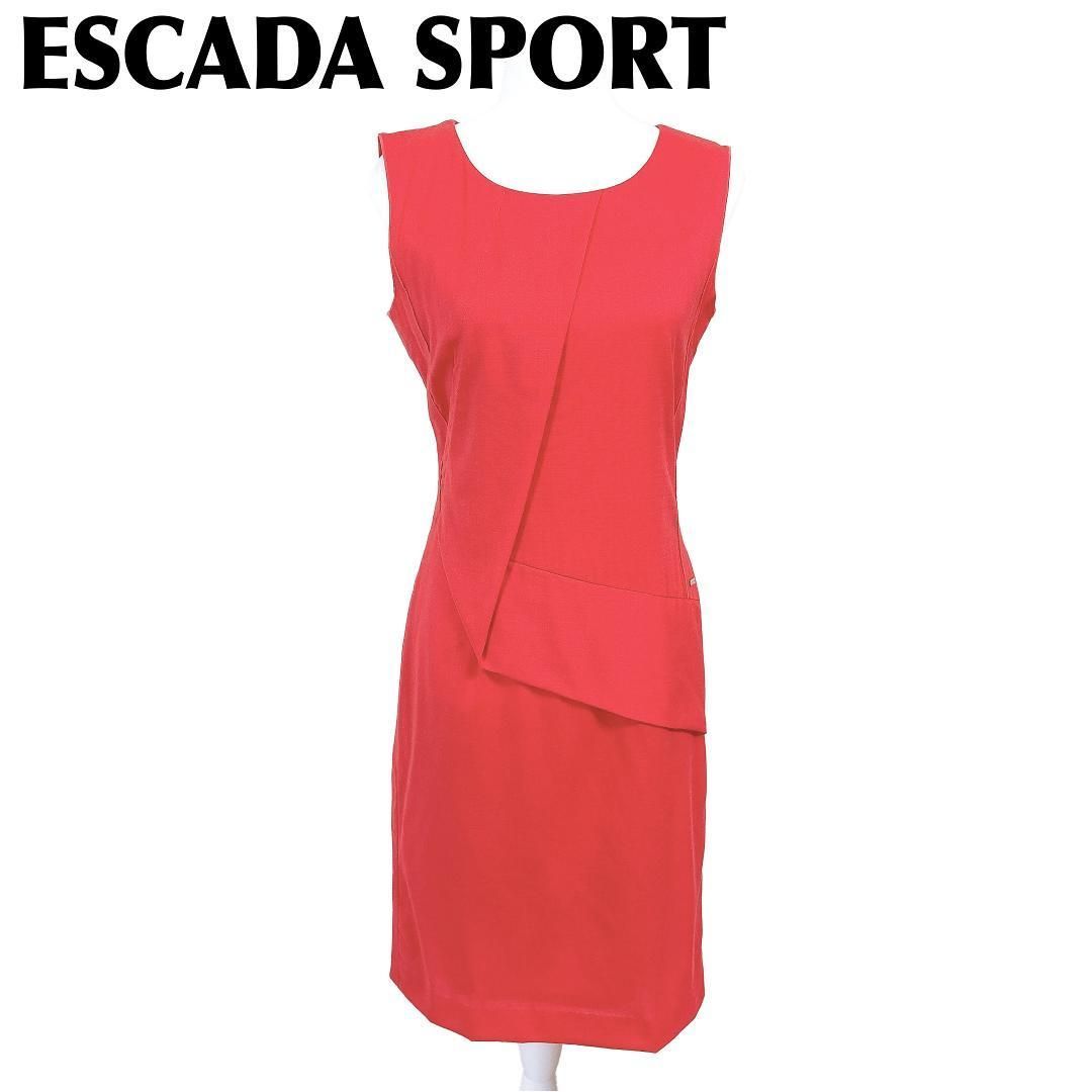 ESCADA SPORT ノースリーブドレスワンピース 36 オレンジピンク - メルカリ