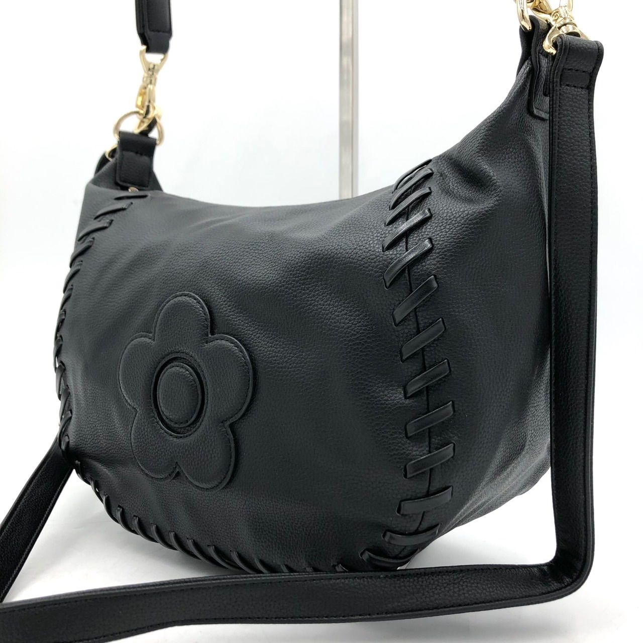 新品未使用】マリークワント 2WAY ショルダーバッグ ブラック デイジー 