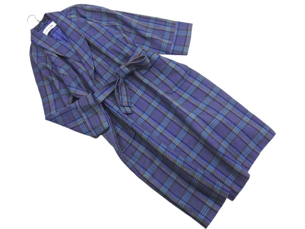 pierre cardinピエールカルダン　カシミヤロングコート Pierre Cardin ピエールカルダン ウール100% ロング コート sizeL/青