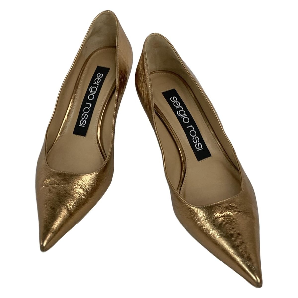 Sergio Rossi セルジオロッシ パンプス ハイヒール 小さいサイズ 金