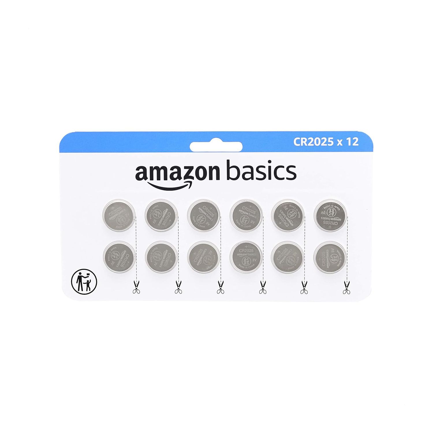 Amazon Basics CR2025 リチウムコイン電池 12個パック