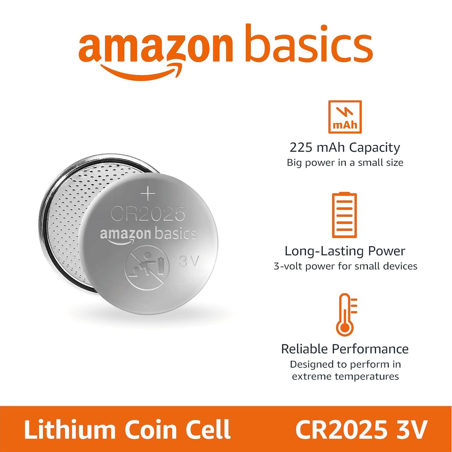 Amazon Basics CR2025 リチウムコイン電池 12個パック