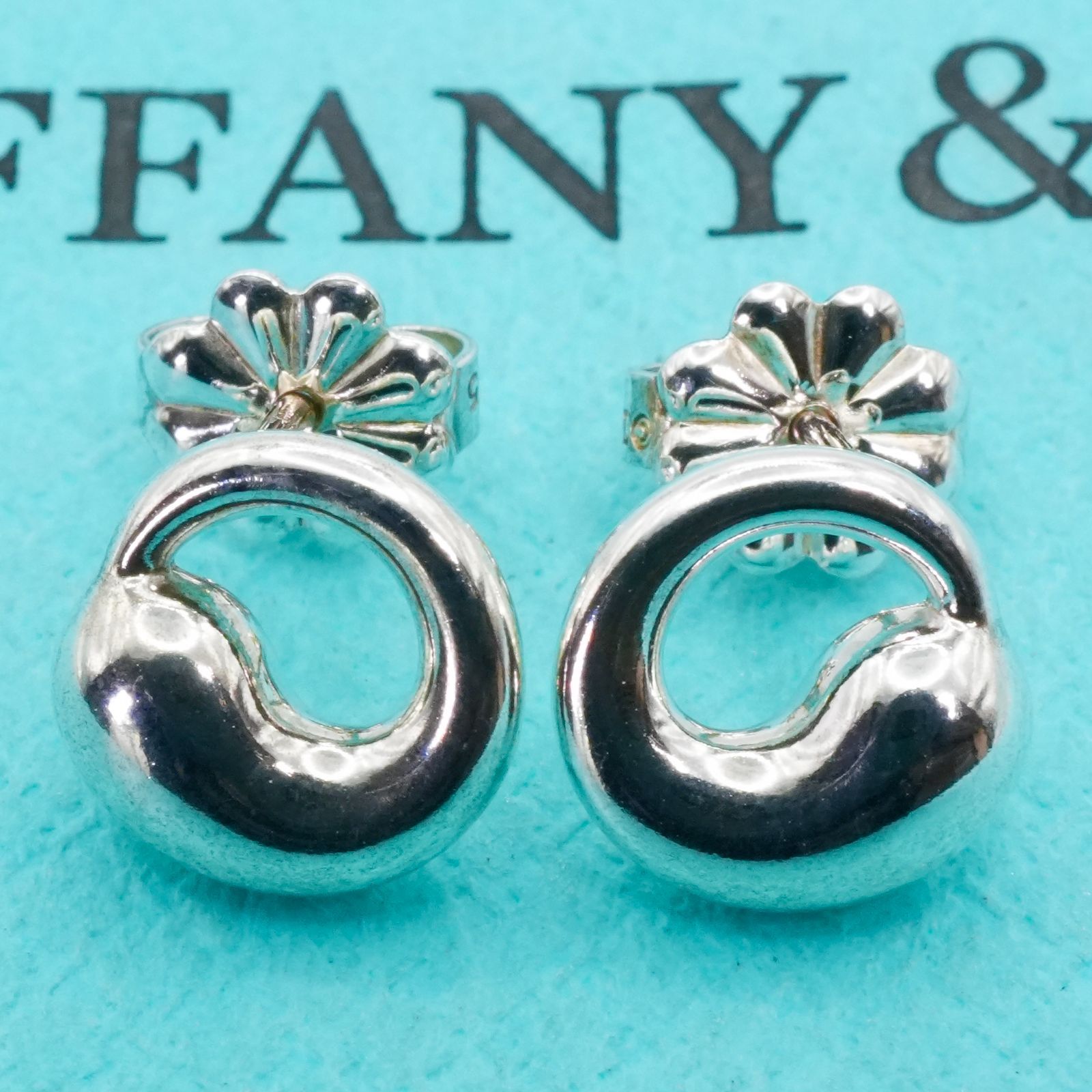 極美品 ティファニー エターナルサークル シルバー ピアス/25-2281