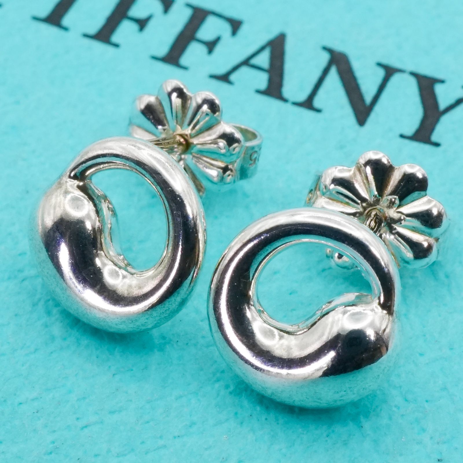 極美品 ティファニー エターナルサークル シルバー ピアス/25-2281