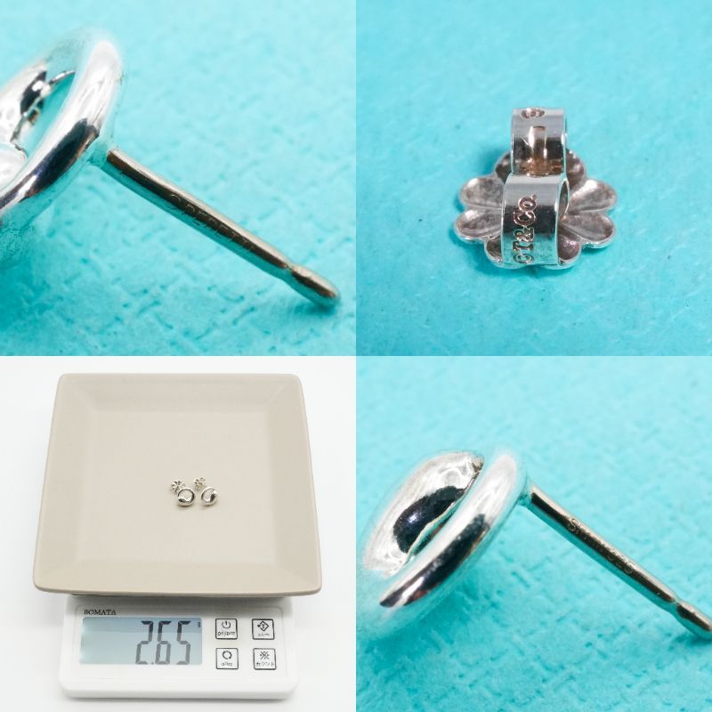 極美品 ティファニー エターナルサークル シルバー ピアス/25-2281