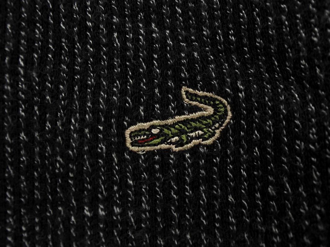 CROCODILE クロコダイル 裏起毛 ジップアップ ニット ジャケット sizeL/黒 ◇■ メンズ