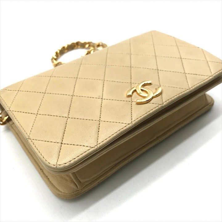 良品 CHANEL シャネル ココマーク ミニ マトラッセ プッシュロック 