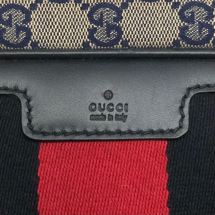 良品 GUCCI グッチ GGキャンバス ビジネス バッグ 2WAY ハンド