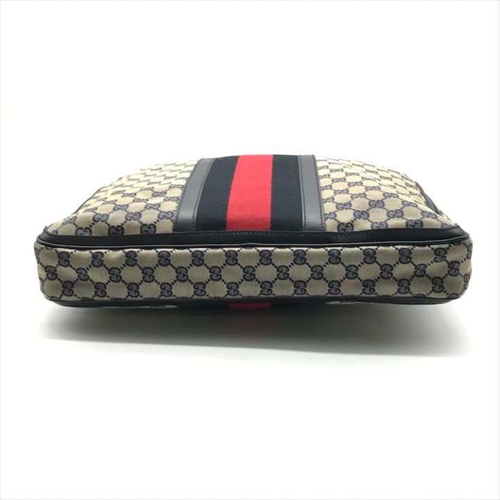 良品 GUCCI グッチ GGキャンバス ビジネス バッグ 2WAY ハンド