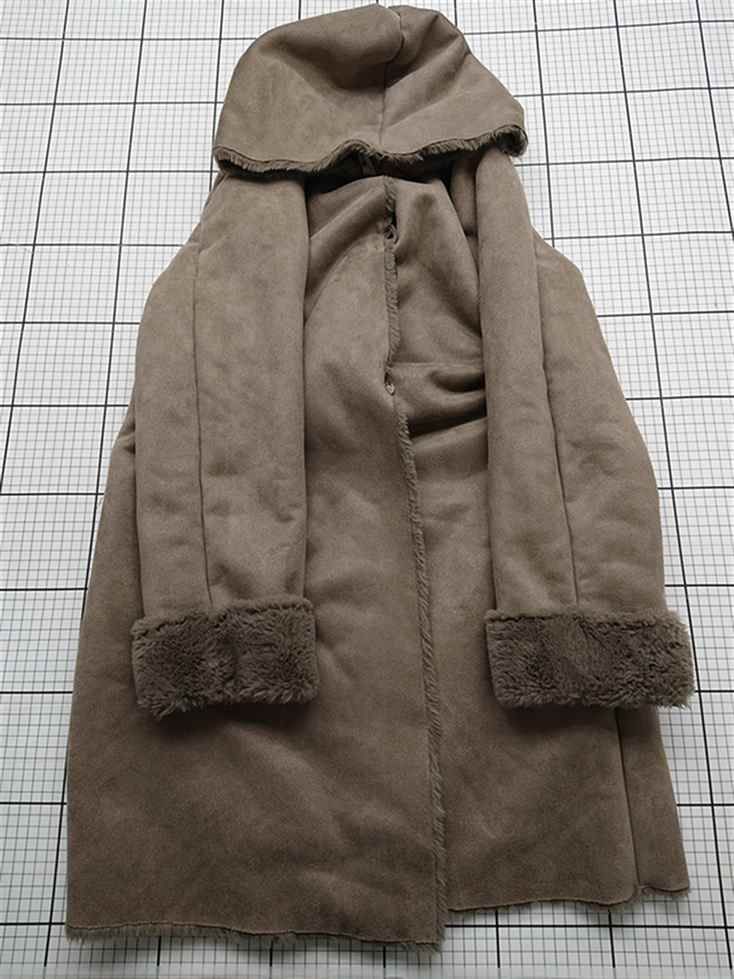 ◇ ⊇ プレフェリール PREFERIR フェイクムートンコート フード付き