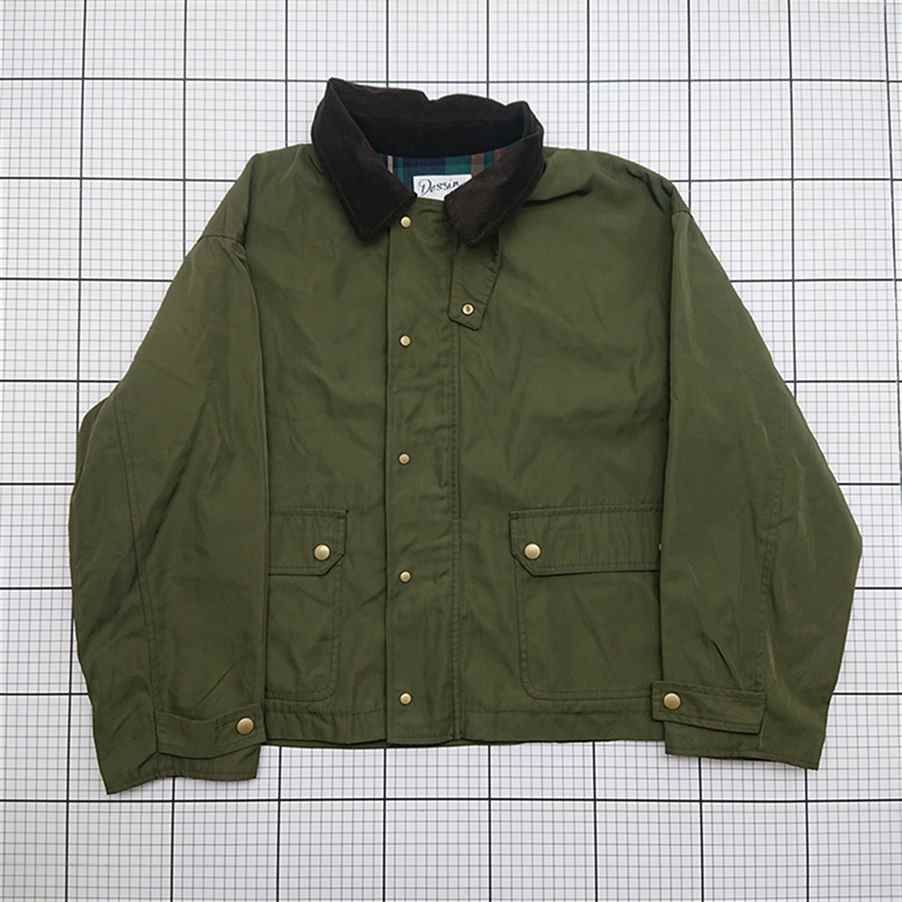 ◇ ⊇ デッサン Dessin F58-47031 コーデュロイ襟ジャケット カーキ系 