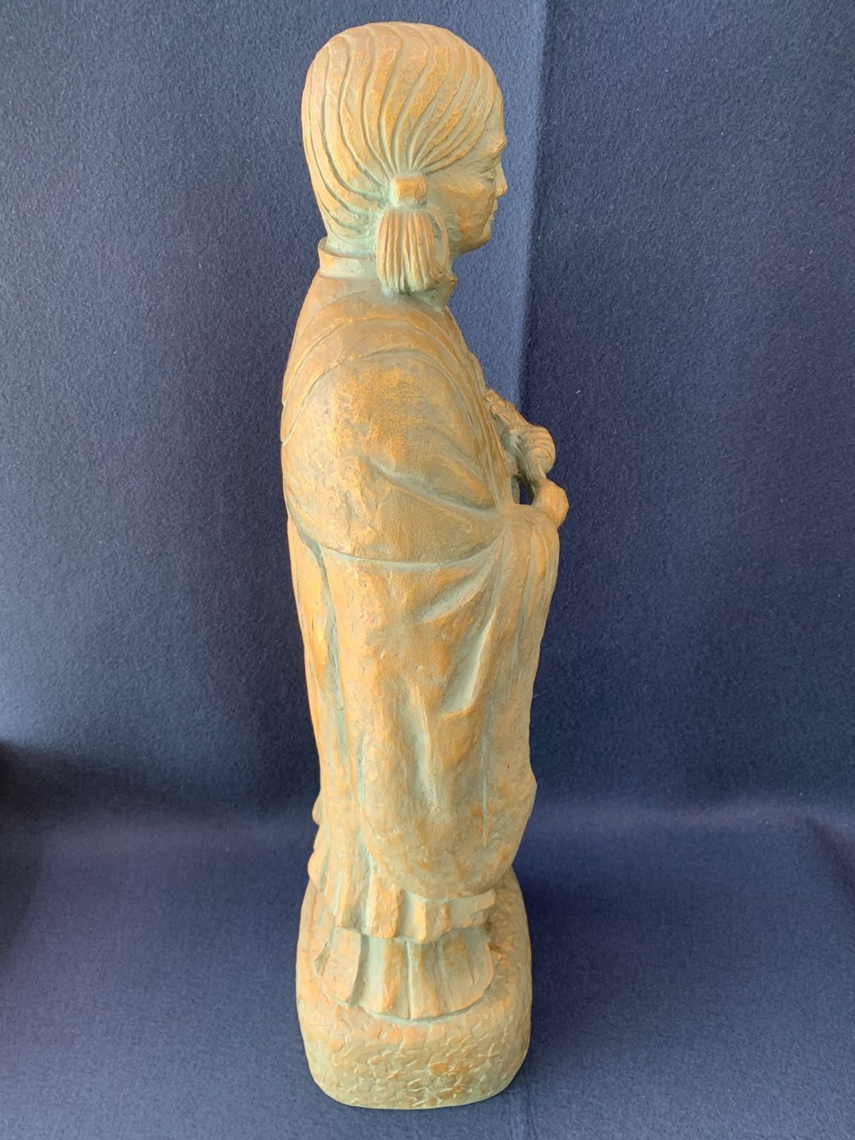 聖徳太子 銅製 像 高さ53cm 板坂辰治氏作/アンティーク 聖徳太子 銅製