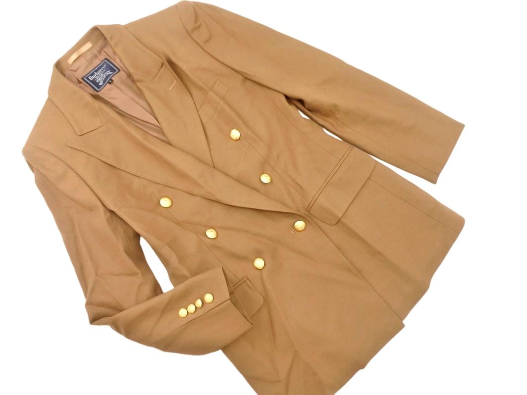 BURBERRY バーバリー ウール100% ダブル ジャケット size7/ベージュ