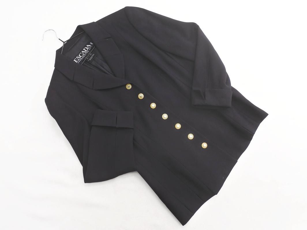 ESCADA エスカーダ ウール100% ジャケット size36/黒 ◇□ レディース