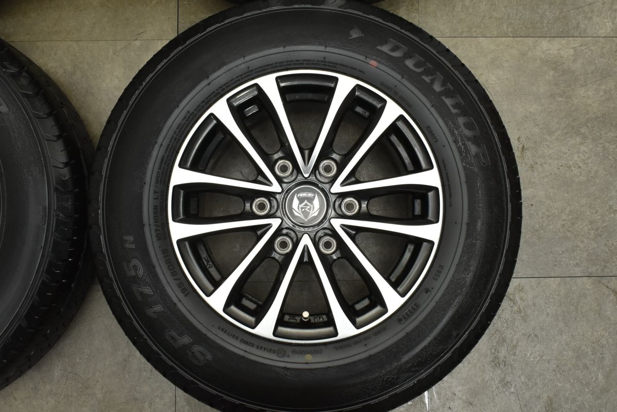 バリ溝】RIZLEY JP-H 15in 6J +33 PCD139.7 ダンロップ SP175N 195