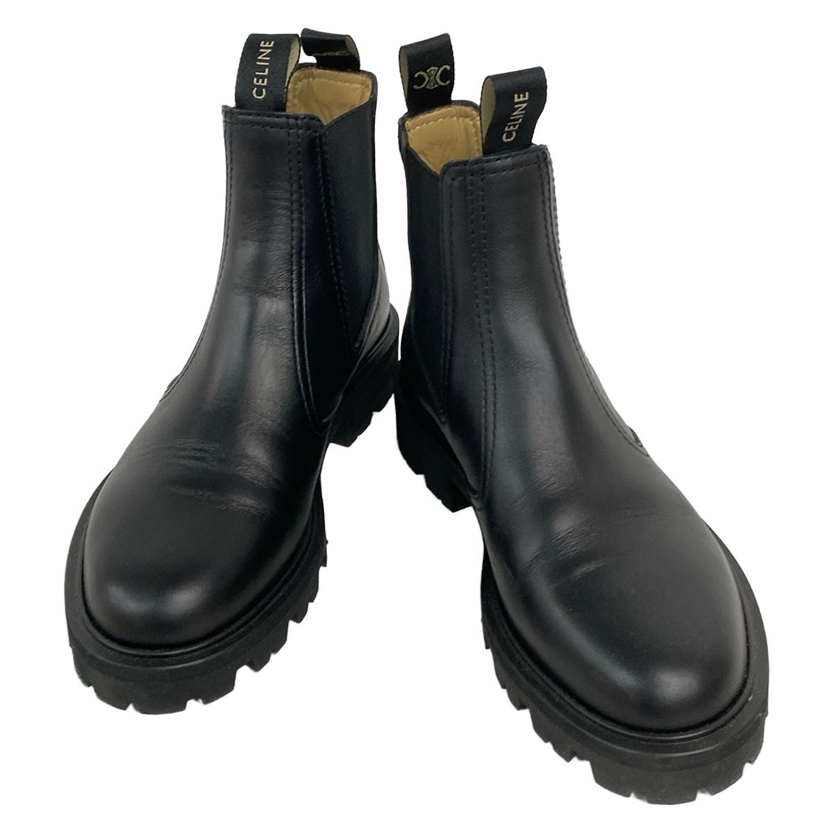 セリーヌショートブーツ CELINE(セリーヌ) ショートブーツ 37 レディース - 黒 サイドゴア