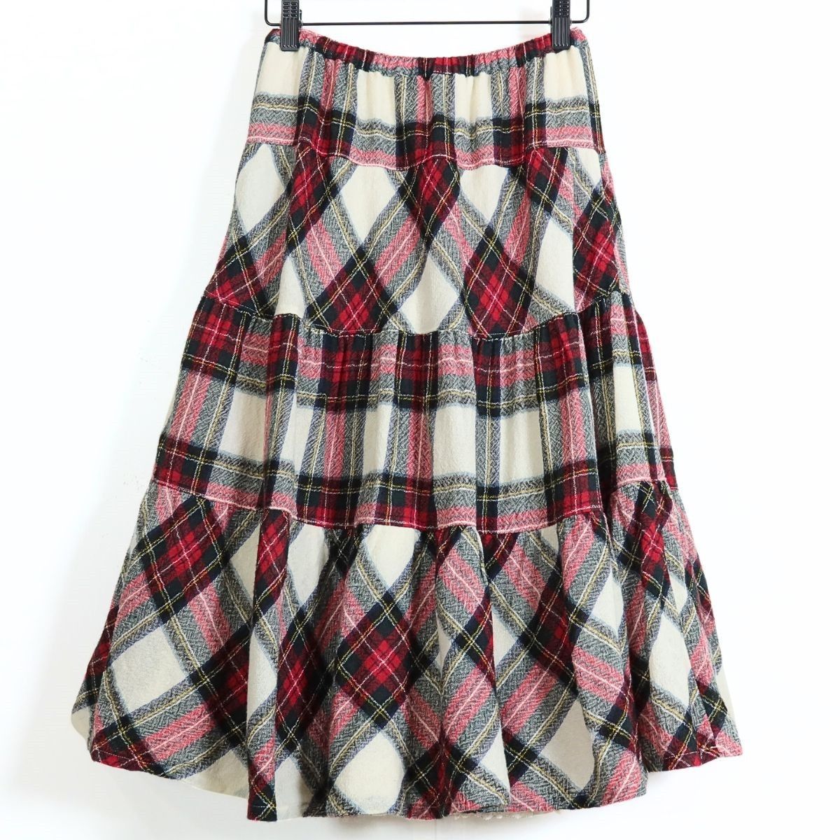 美品】ピンクハウス☆ロマンティックなフリルが裾から覗く♪ タータン