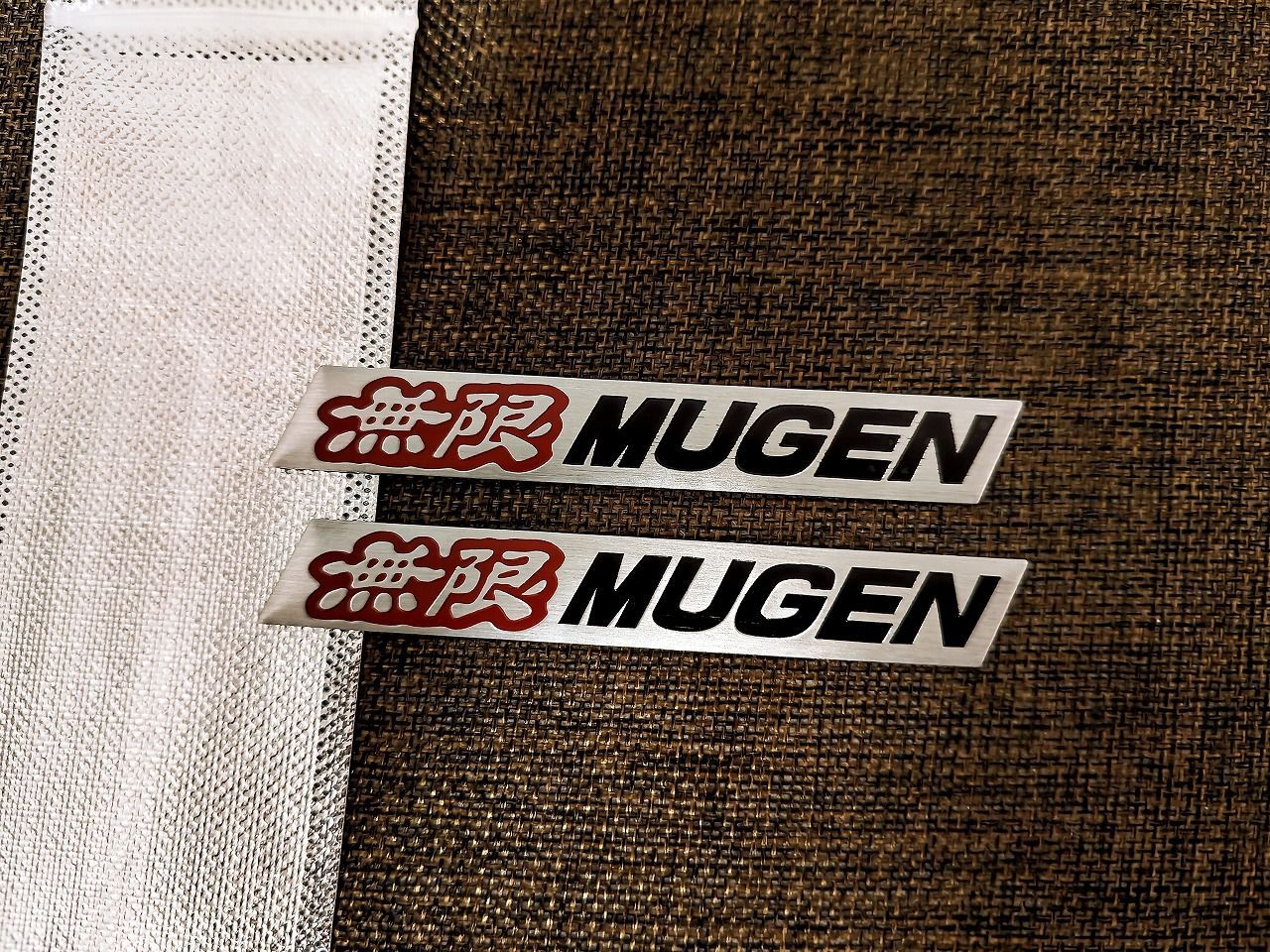 ☆2個セット！【新製品】無限 MUGEN アルミ製 エンブレムステッカー K