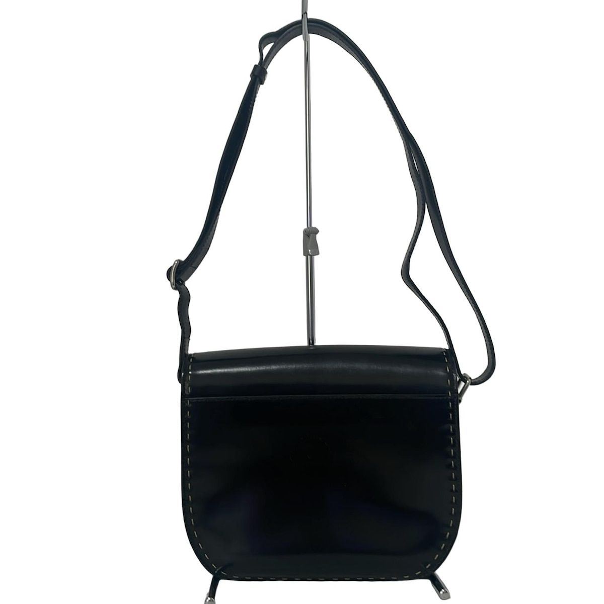 CELINE(セリーヌ) ショルダーバッグ ガンチーニ 黒 レザー - メルカリ