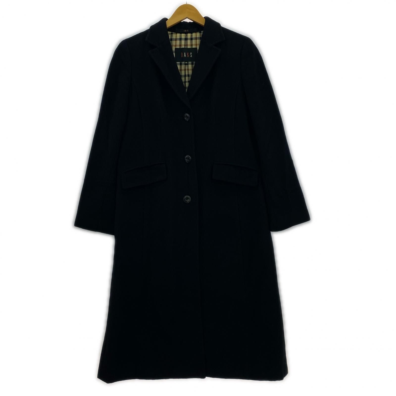 DAKS ダックス ロングコート size40/ブラック - メルカリ