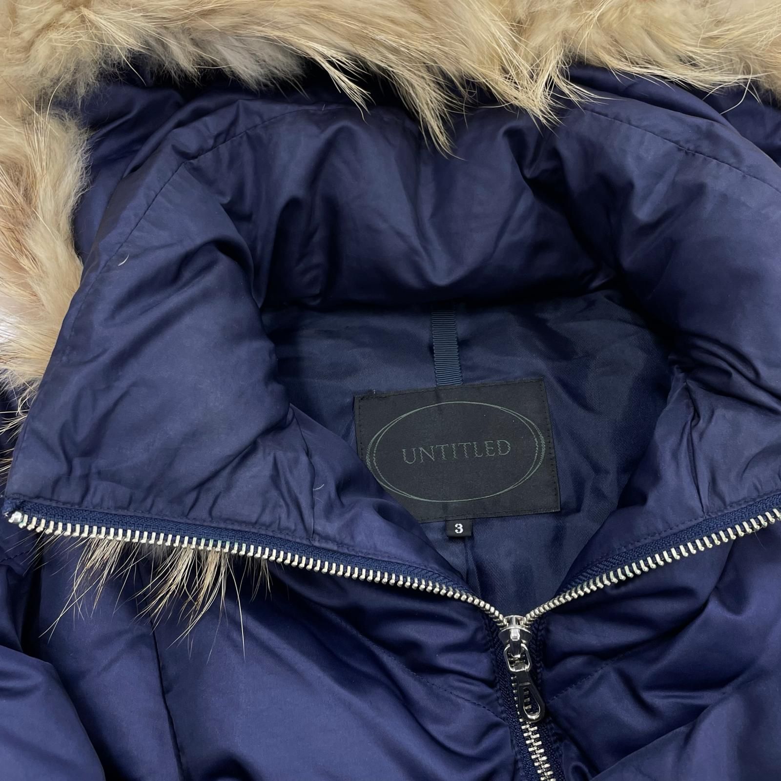 UNTITLED アンタイトルダウンジャケット size3/ネイビー - メルカリ