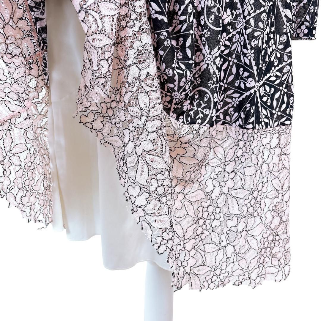 美品】ヴィヴィアンタム 長袖ワンピース パワーネット 40 バイカラー