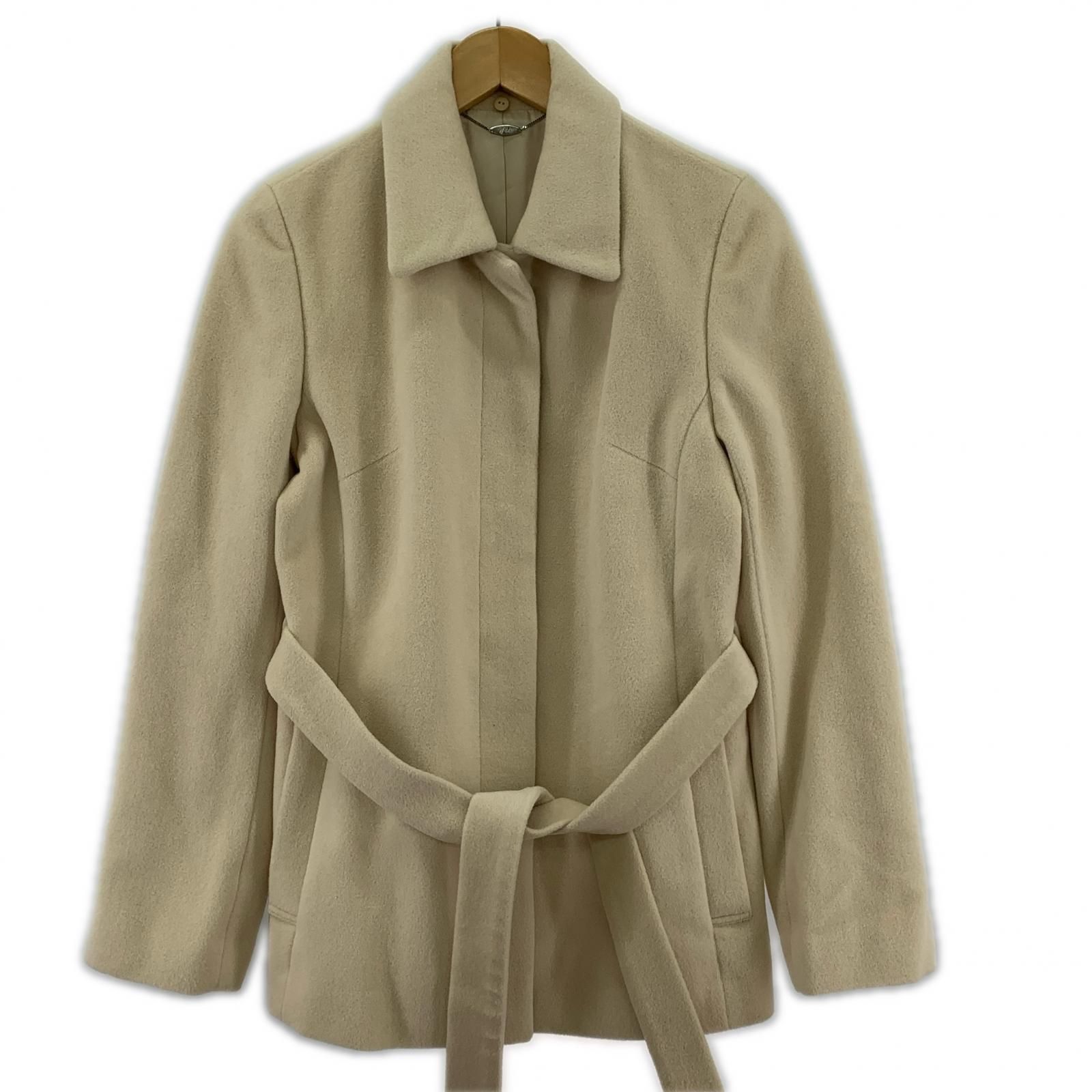 アンタイトル UNTITLED アンゴラツイードコート ジャケット 白  