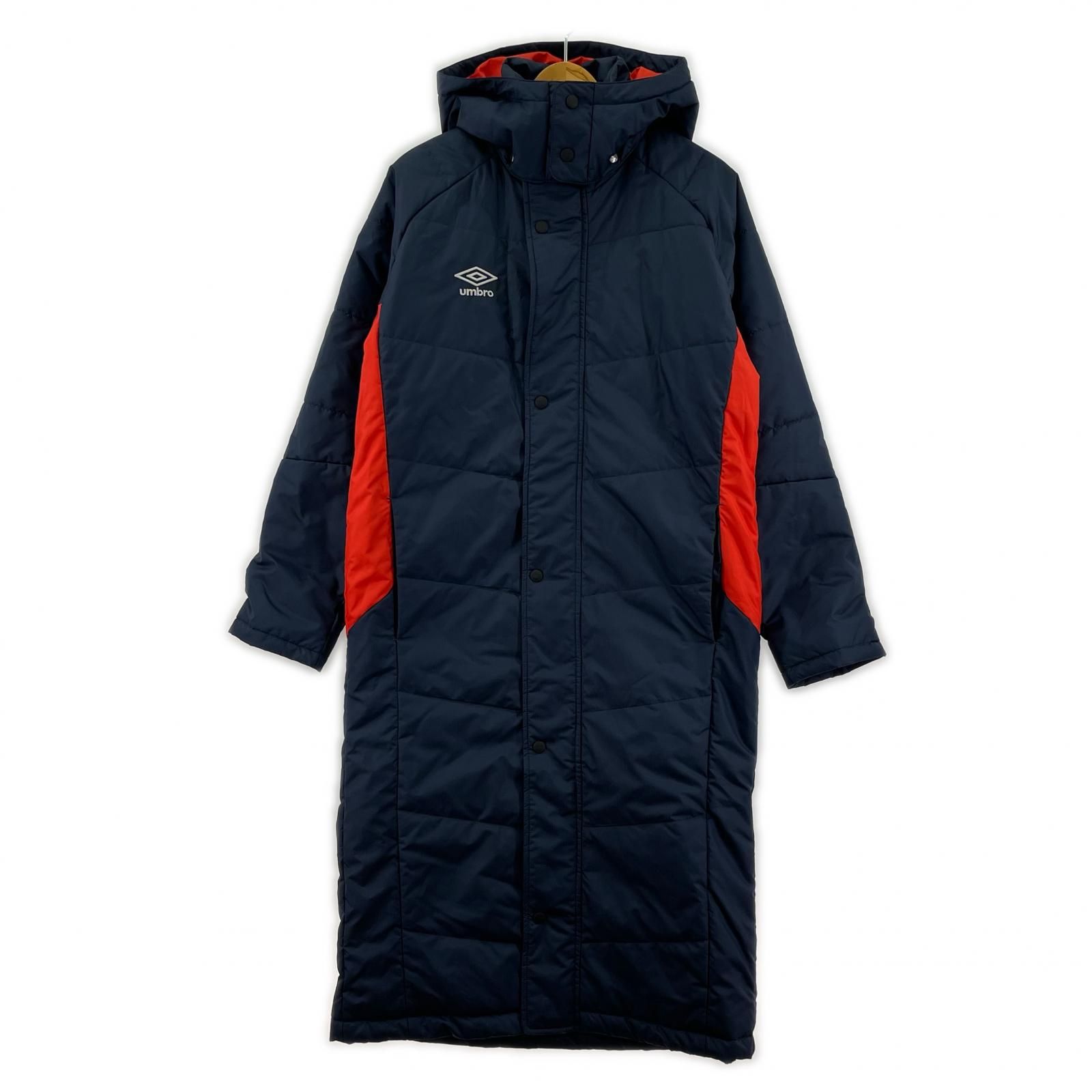 umbro アンブロ 2wayフード付き 中綿 ベンチコート sizeS/ネイビー