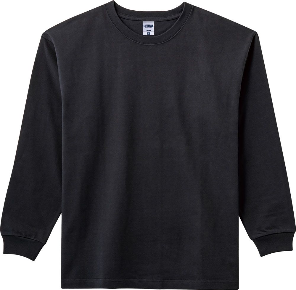 ボンマックス BONMAX 10.2オンススーパーヘビーウェイトロングスリーブTシャツ メンズ レディース ジュニア 大人 長袖Tシャツ トップス カットソー イベント チーム  MS1608 16 ブラック