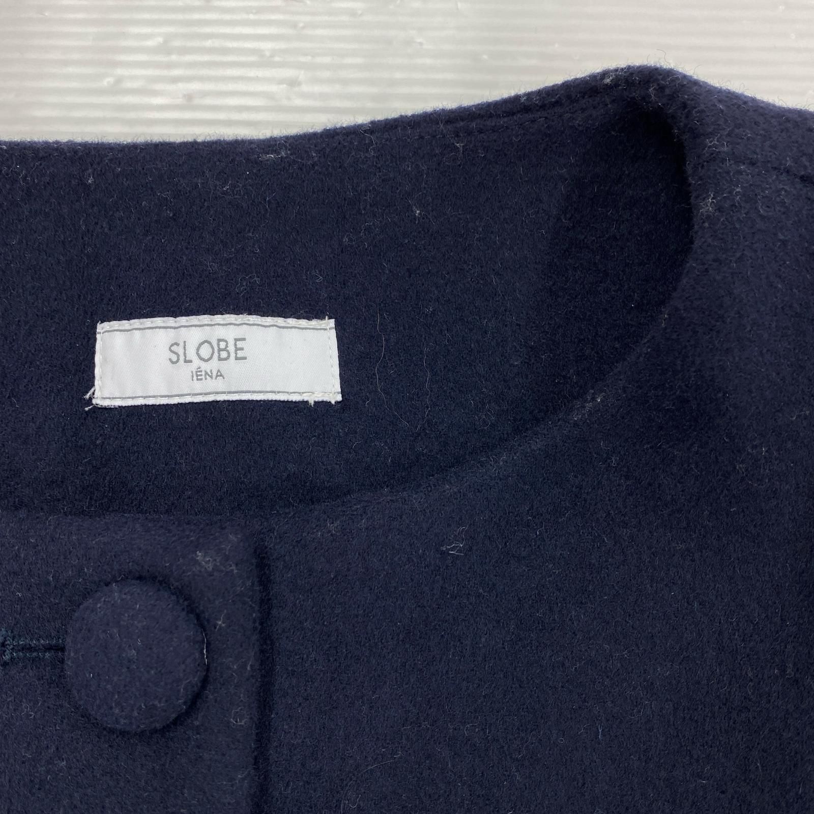 SLOBE IENA スローブイエナ ノーカラーコート size40/ネイビー - メルカリ