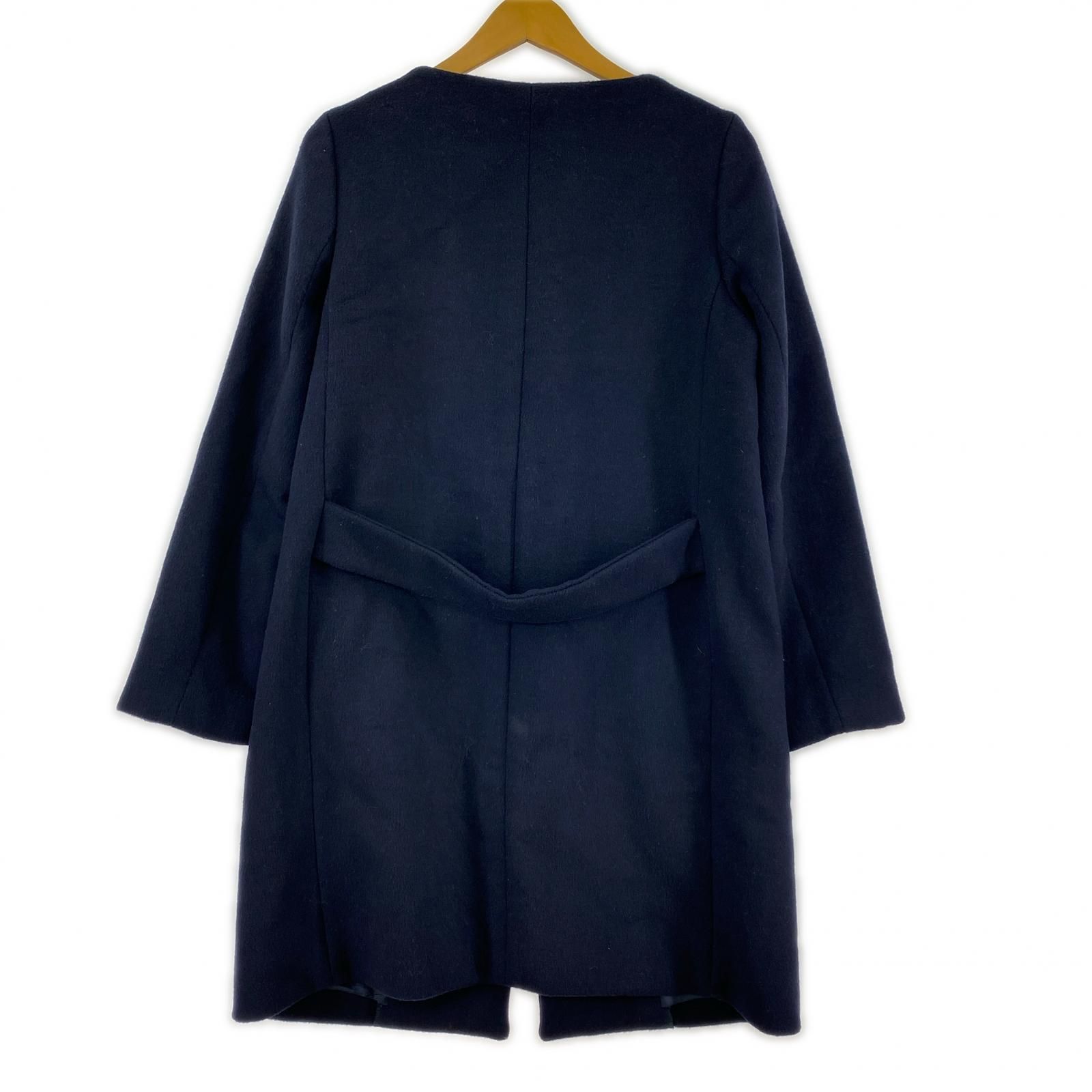 SLOBE IENA スローブイエナ ノーカラーコート size40/ネイビー - メルカリ