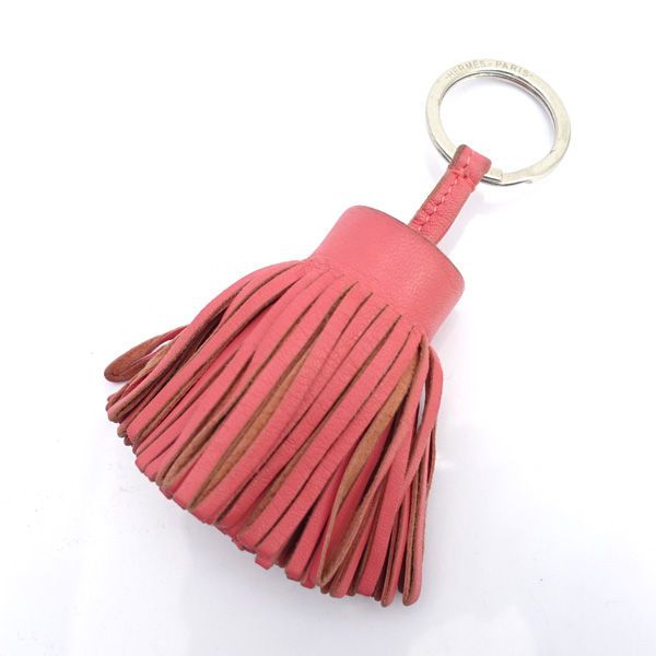 HERMES / エルメス ◇カルメン レザー キーホルダー ピンク 【KEY/キー