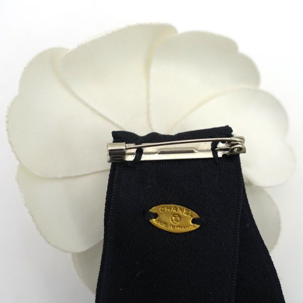 CHANEL シャネル カメリア リボン ブローチ vintage CHANEL / シャネル ◇カメリア フラワー リボン コサージュ ブローチ