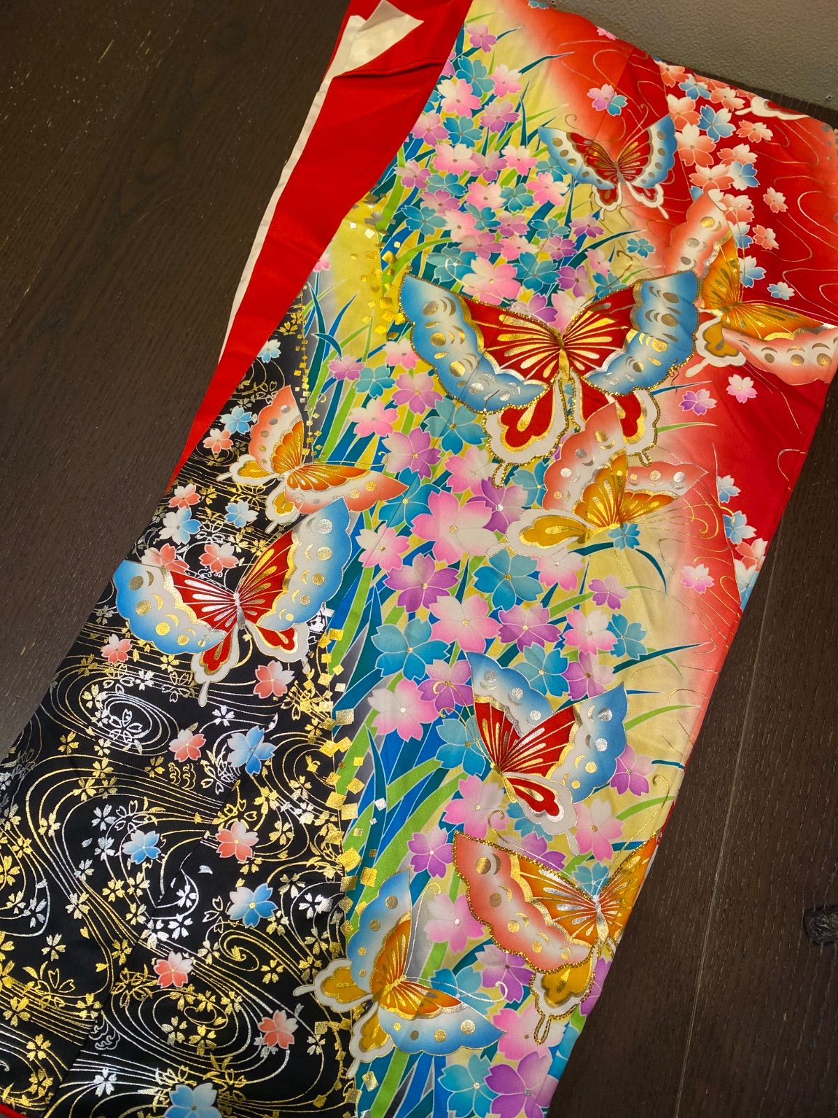 まとめ売り】正絹振袖8枚 リメイク素材 ハンドメイド向け - メルカリ