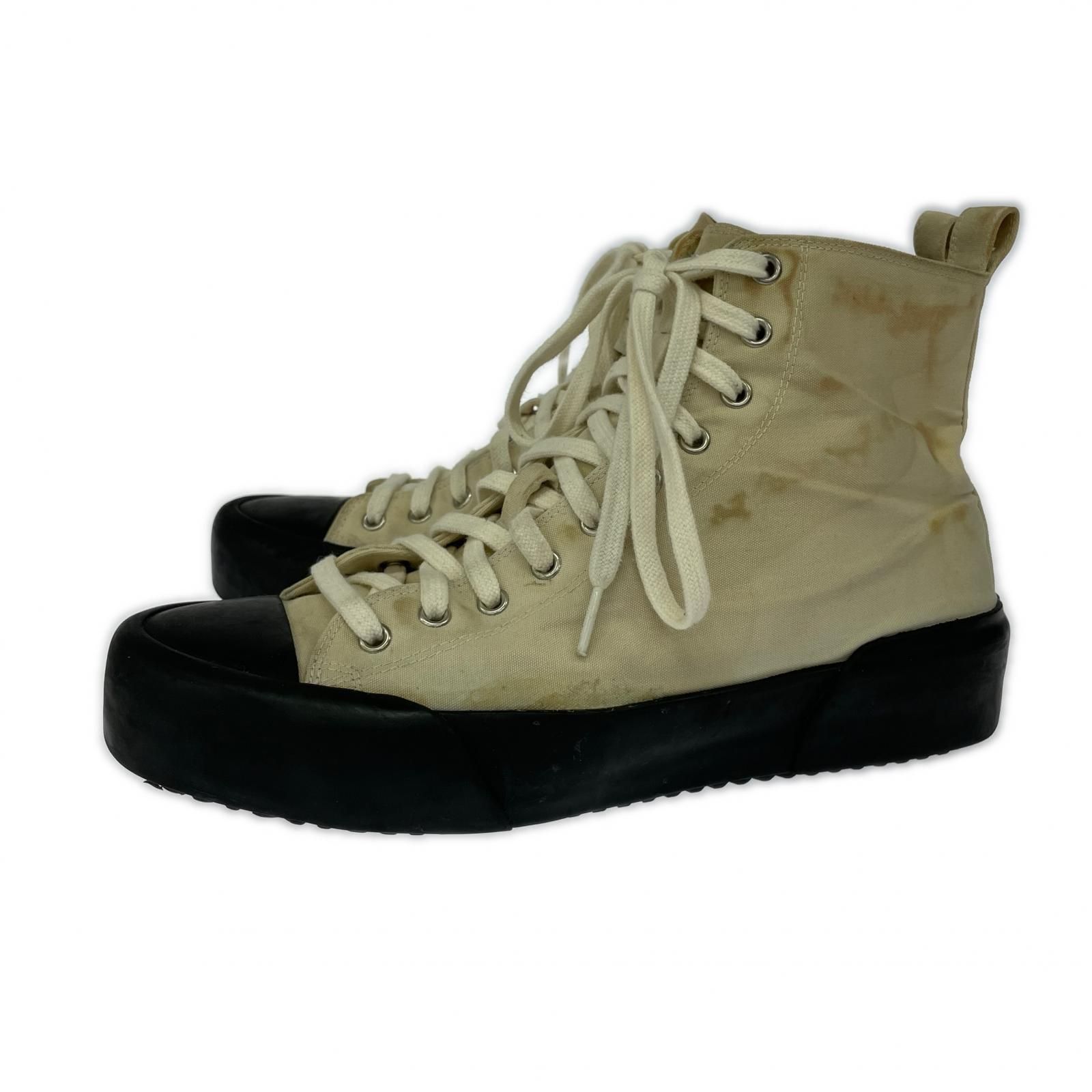 JIL SANDER ジルサンダー ハイカット キャンバススニーカー size42