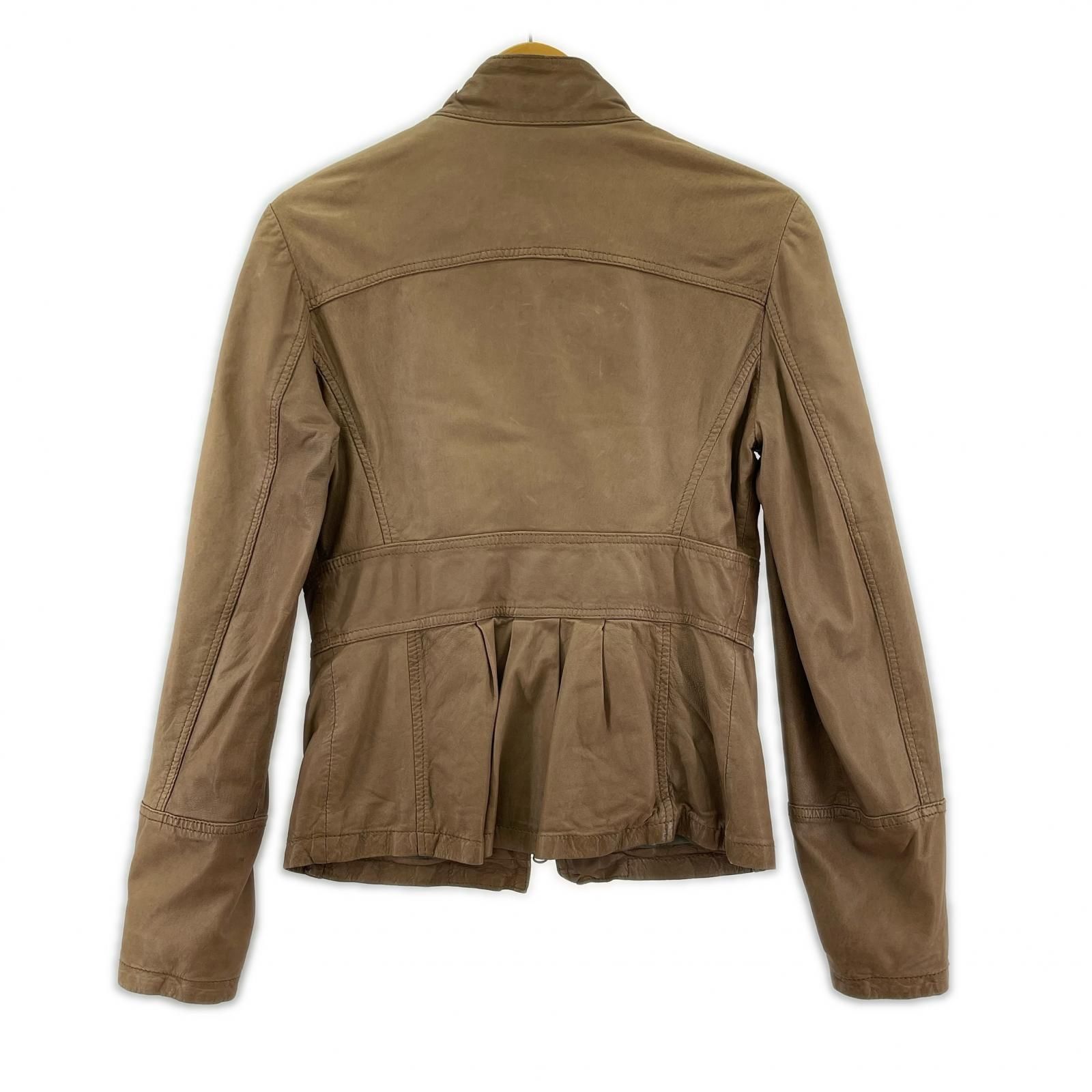 Max＆Co.マックス&コー ライダースレザージャケット size38/ライト