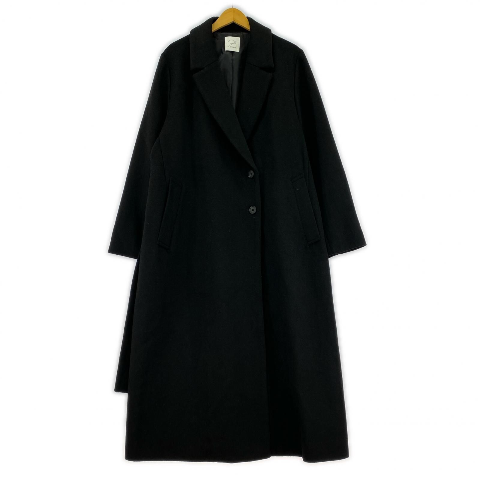 crewre クルーレ 腰ひも付き ウール混コート size3/ブラック - メルカリ