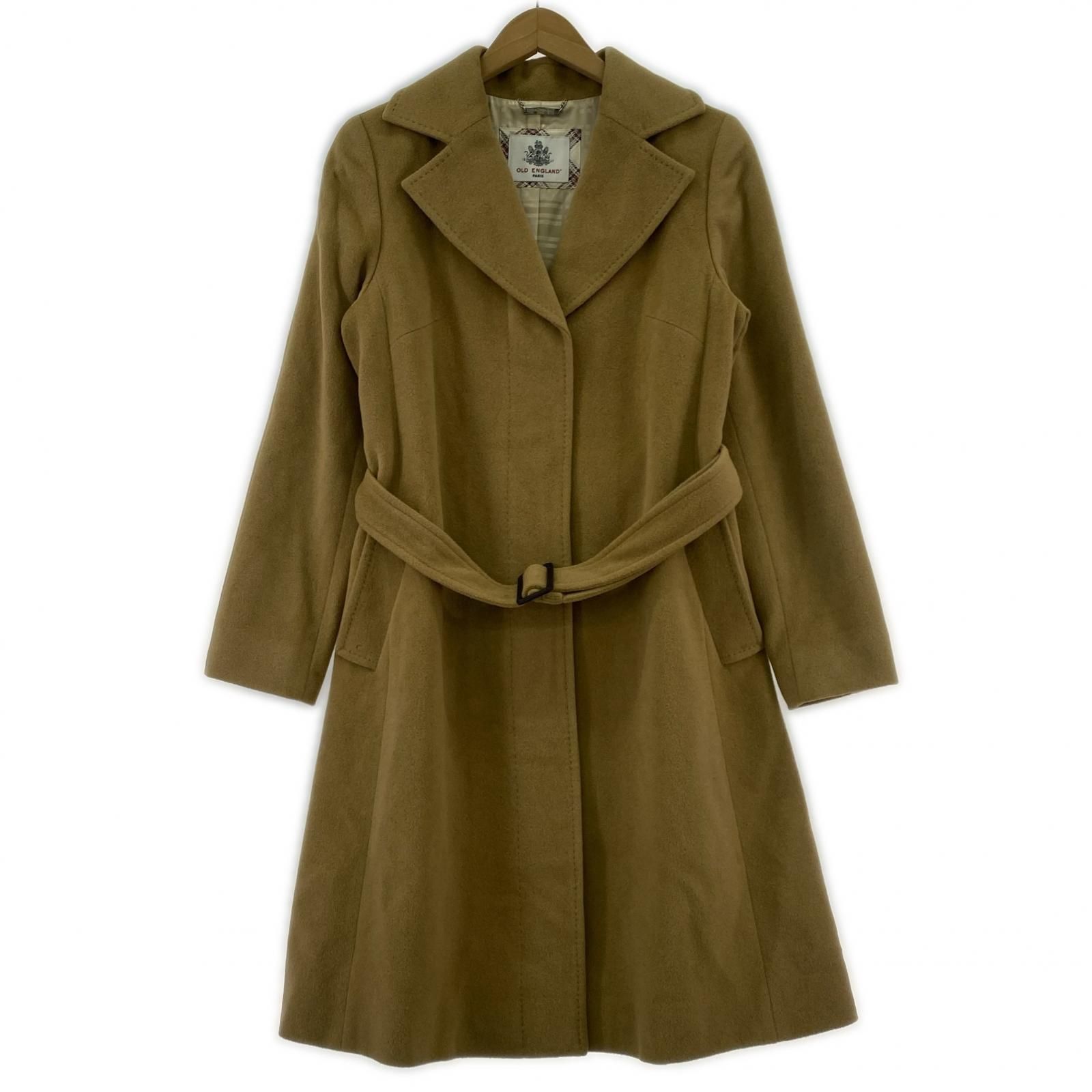 くま】オールドイングランド ステンカラーコート アンゴラ混 36サイズ