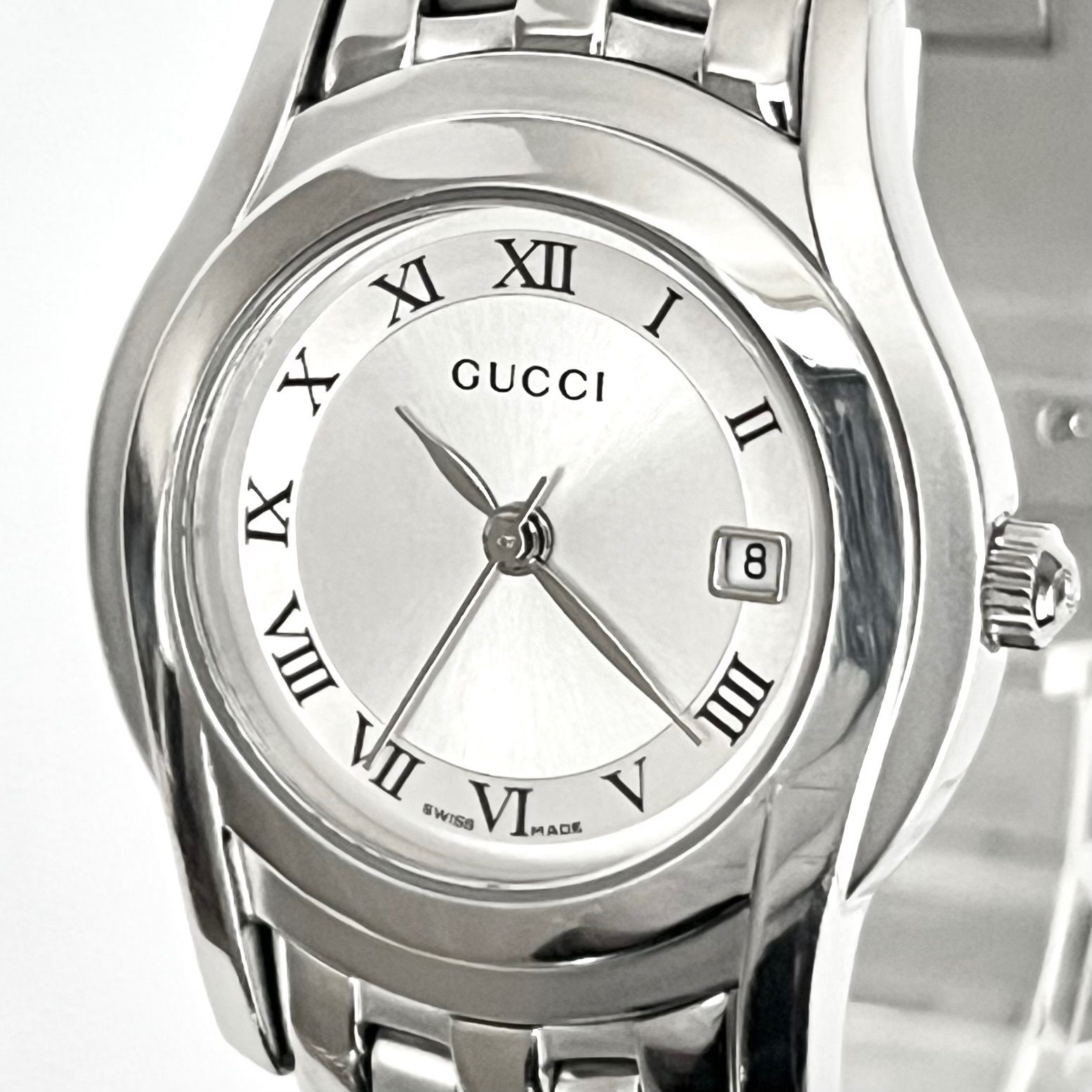 グッチ 5500L レディース 腕時計 磨き済み 美品】GUCCI 電池新品