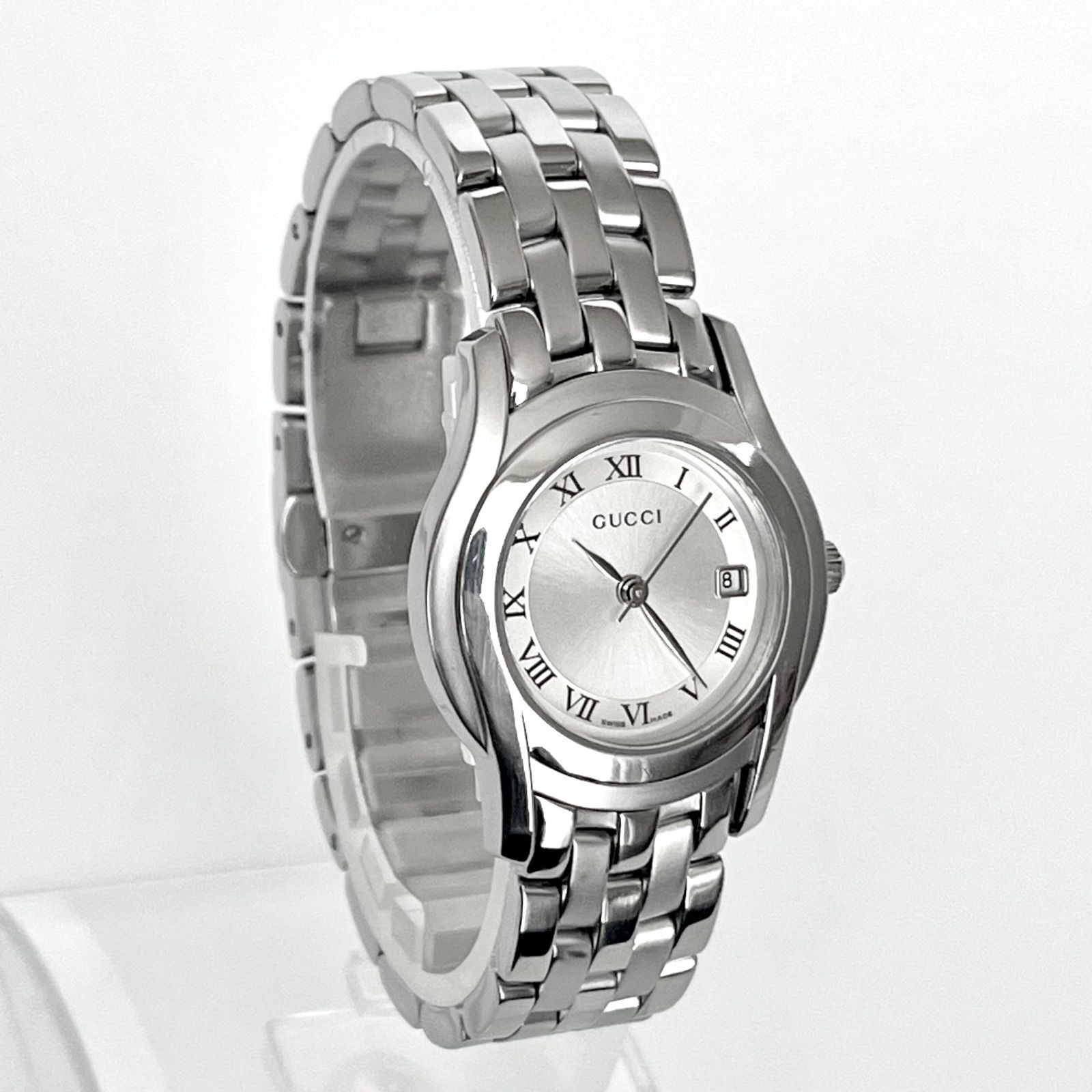 美品グッチGUCCIレディース ダイヤル 時計【5500L】お値下げしました！ グッチ 5500L レディース 腕時計 磨き済み 美品】GUCCI 電池新品