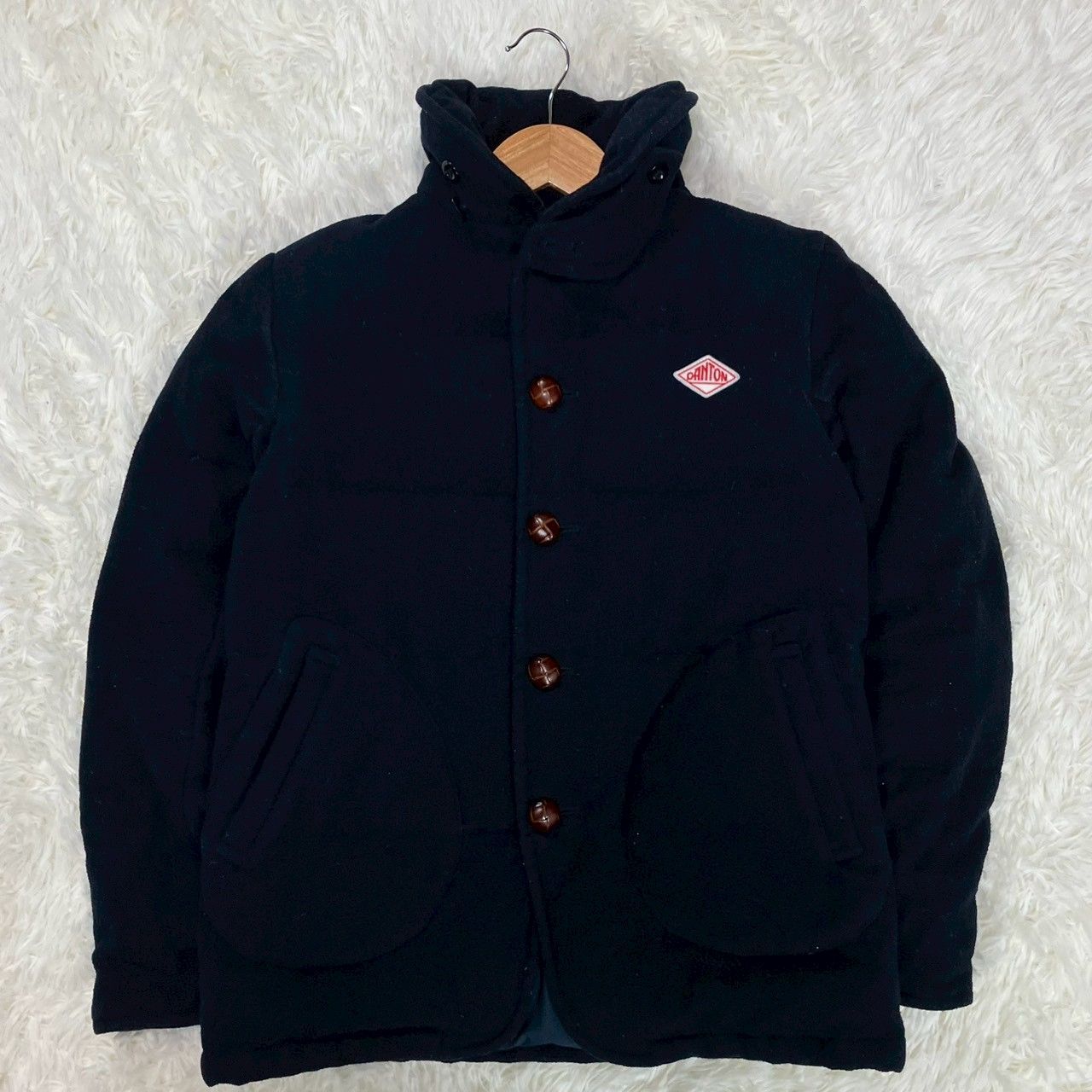 ダントン ビームス別注 ウールモッサダウンジャケット くるみボタン