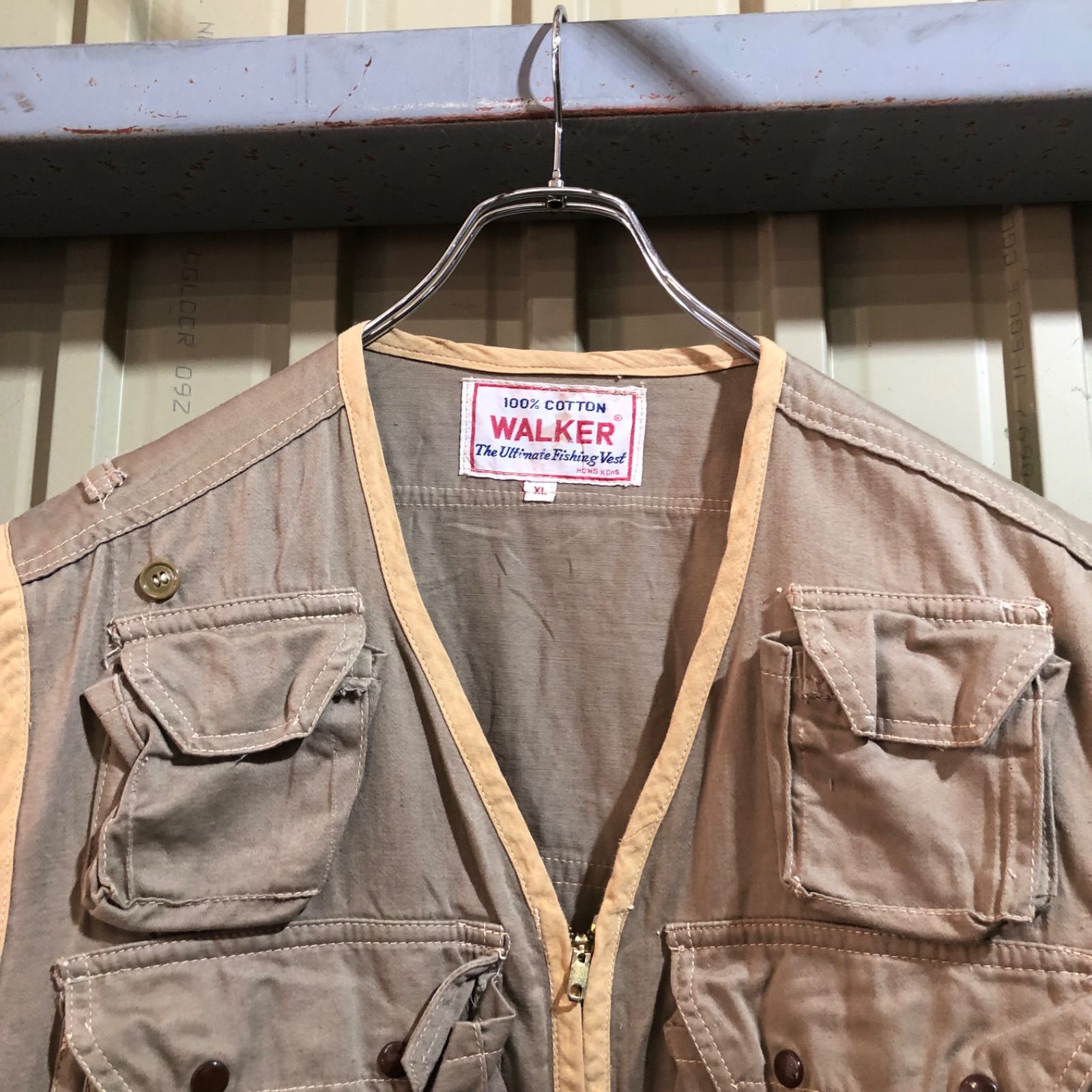 1490 WALKER フィッシングベスト ベージュ XL ウォーカー 多機能