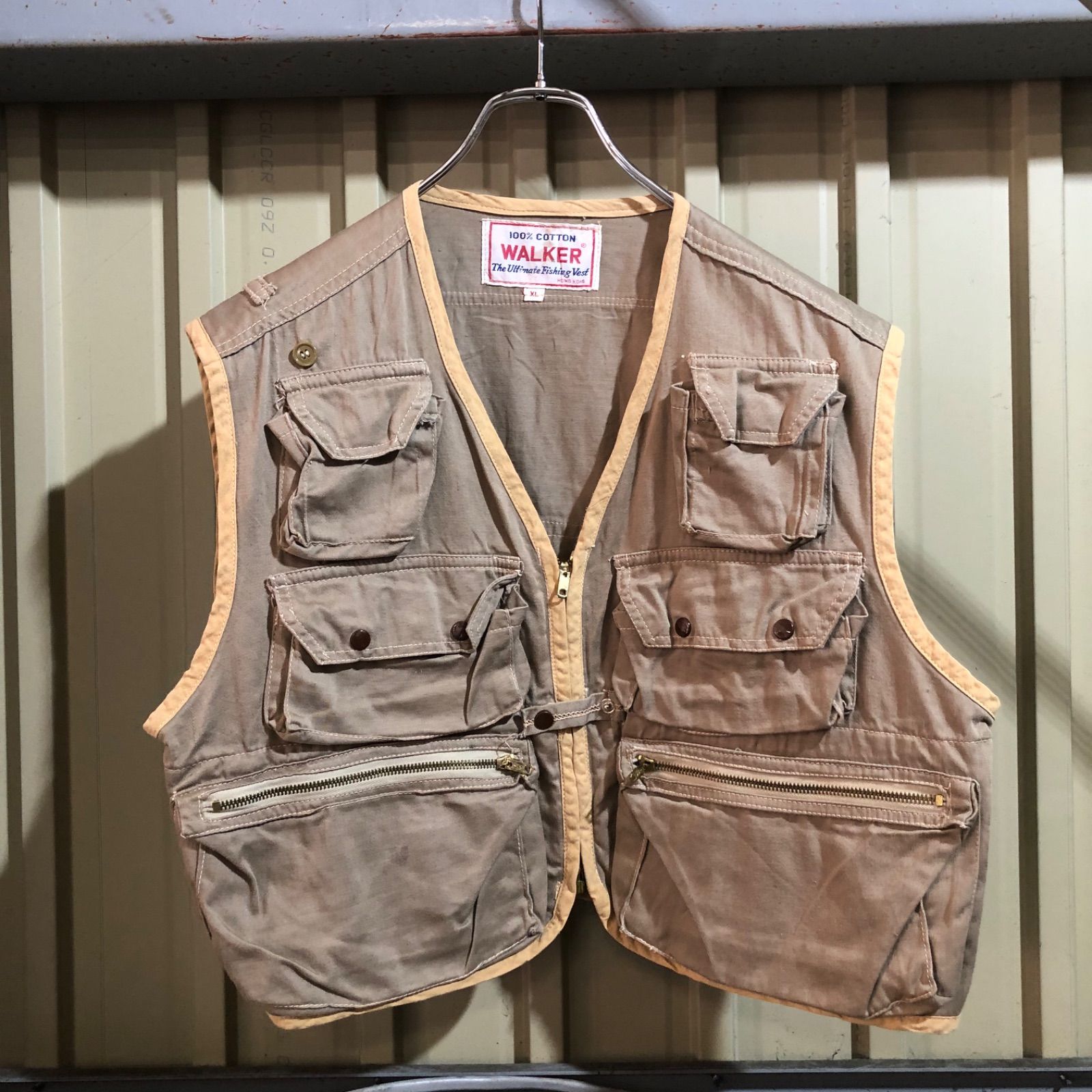 1490 WALKER フィッシングベスト ベージュ XL ウォーカー 多機能