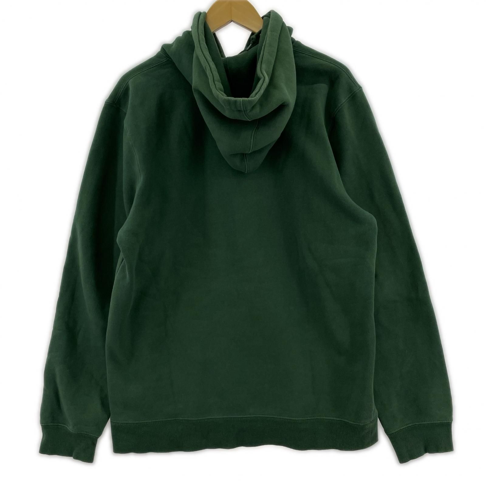 STUSSY ステューシー 裏起毛 ロゴパーカー sizeL/グリーン STUSSY 