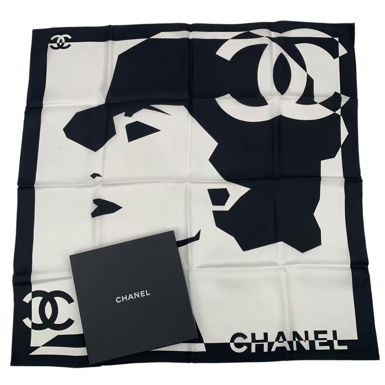 新品同様 CHANEL シャネル スカーフ 上顧客 限定 マドモアゼル G22