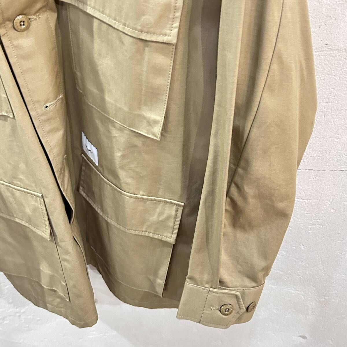 1394)試着程度美品 WTAPS 21SS JUNGLE 02 LS/COTTON. RIPSTOPシャツ 
