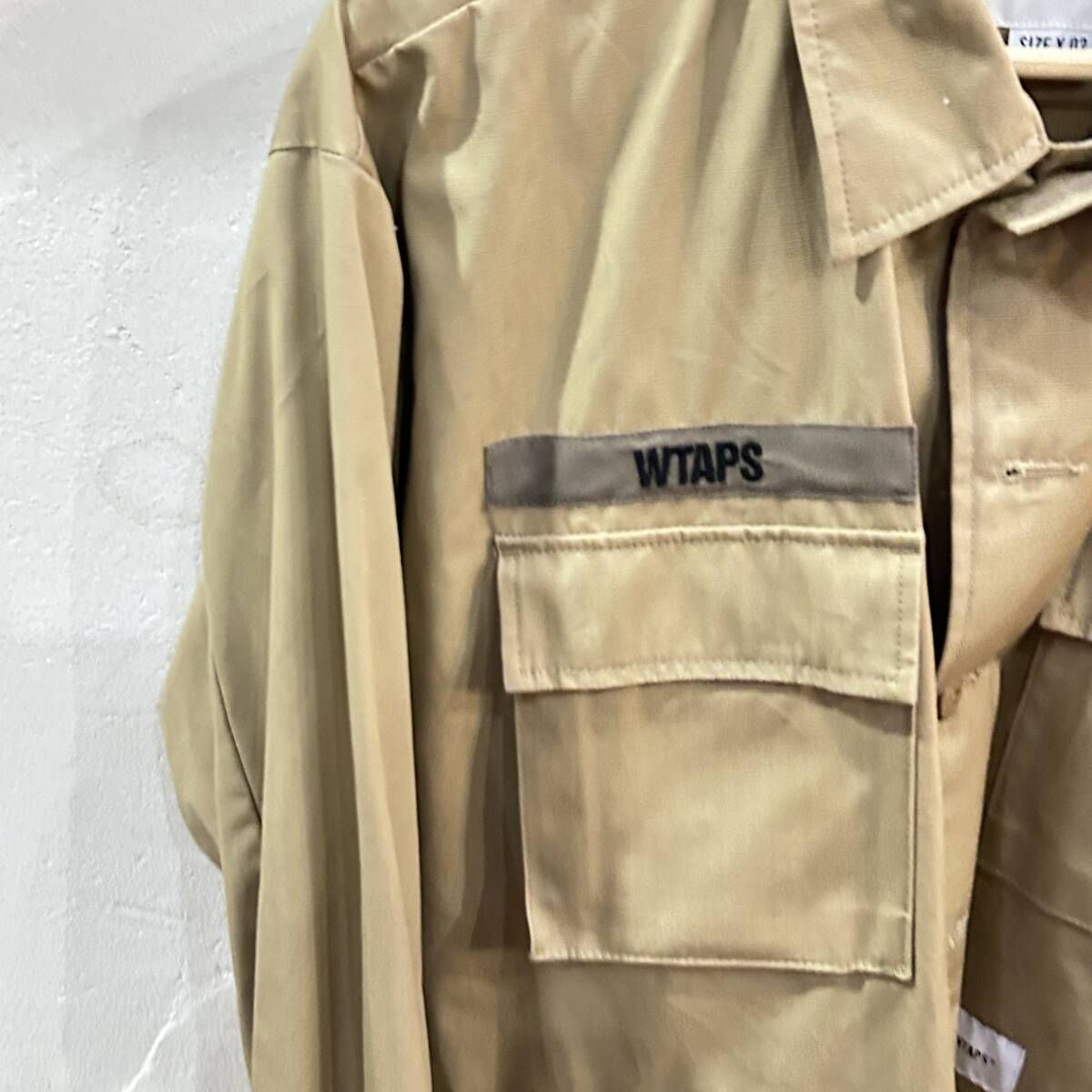 1394)試着程度美品 WTAPS 21SS JUNGLE 02 LS/COTTON. RIPSTOPシャツ